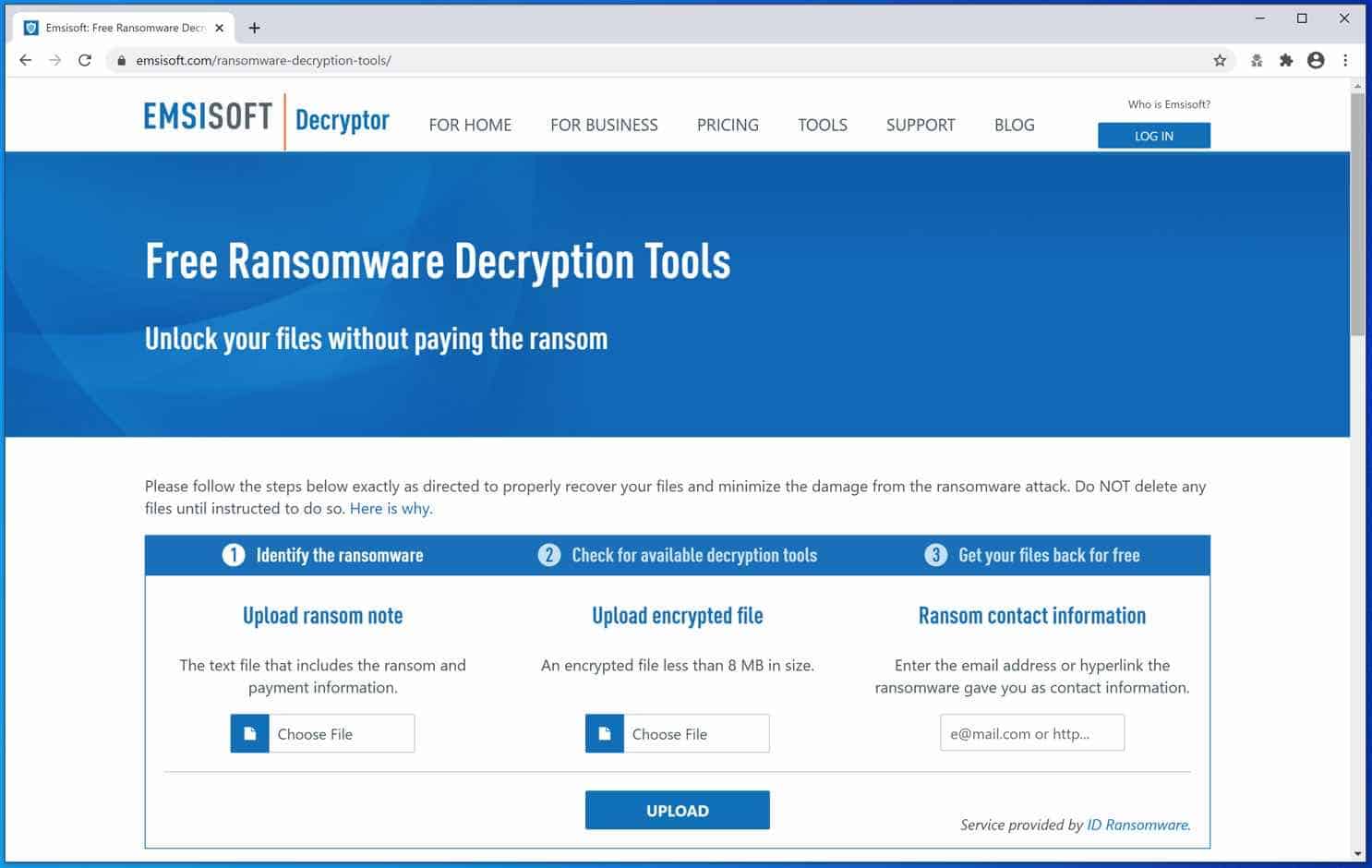 emsisoft ransomware decryption tools
