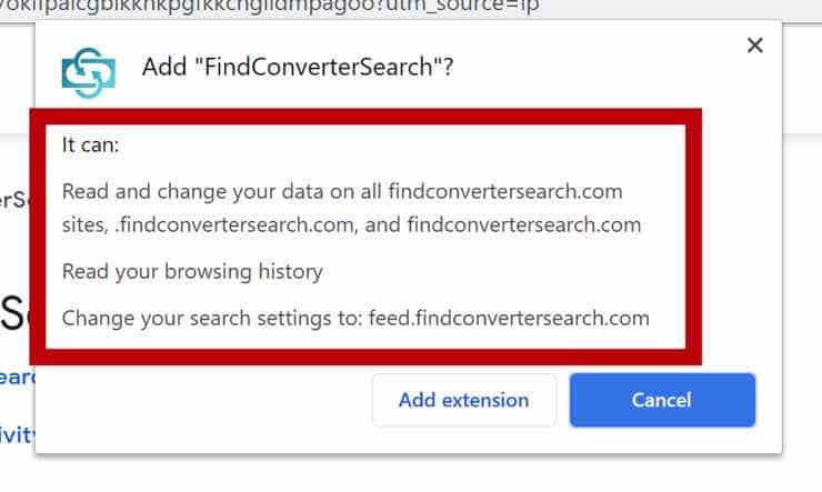 FindConverterSearch browser permissions